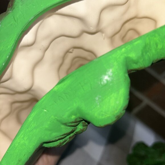 Set 2 Vintage Byron Mold Ceramic Christmas Trees Village Accessory Hand Painted - Picture 8 of 13